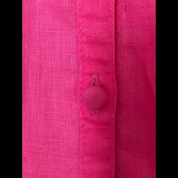 Avenue 30/32 Button Up Shirt Top🌷100% Linen Summer Classic - Picture 3 of 9
